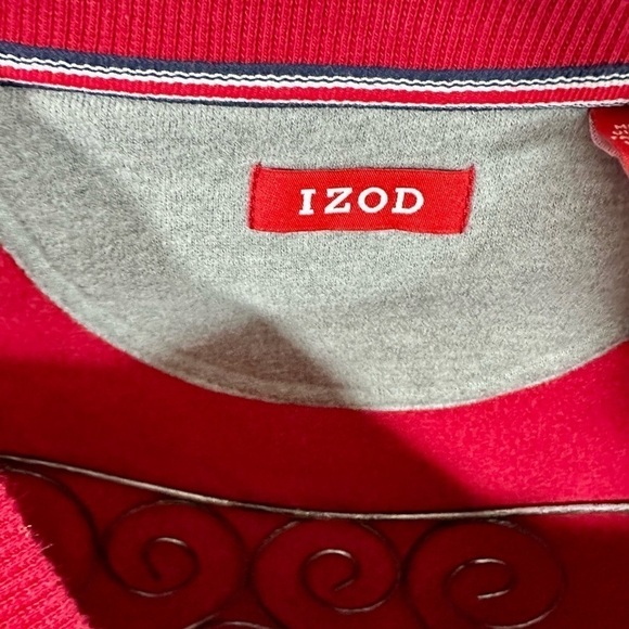 IZOD red crewneck sweater size M - Picture 7 of 9